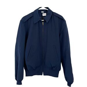 Neptune Garment Co Mens Blue USAF Jacket 40 Full Zip Collared Long Sleeve